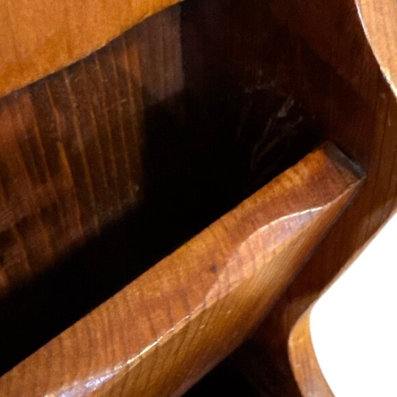 Vintage Wooden Wall-Mounted Mail Organizer With 3 Compartments 22" Tall For Home - Picture 8 of 10